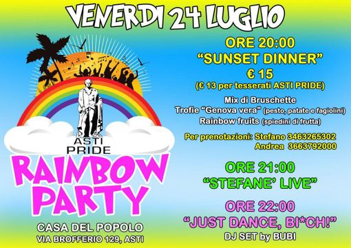 Ecco le nuove iniziative di autofinanziamento messe in campo dall’Asti Pride Ecco le nuove iniziative di autofinanziamento messe in campo dall’Asti Pride