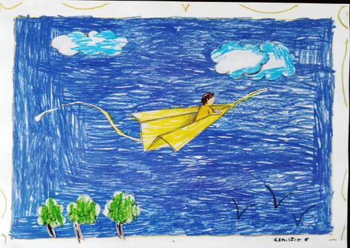 Disegni sulla libertà realizzzati bambini di Villafranca d'Asti