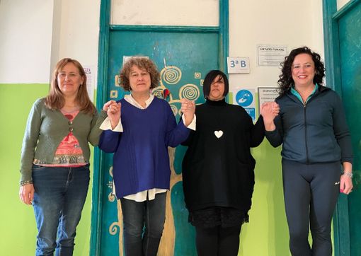 Le insegnanti intervistate (da sin. Marcellino, Urso, Ferrante, Signoretti) Le insegnanti intervistate (da sin. Marcellino, Urso, Ferrante, Signoretti)