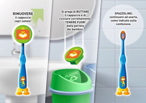 Le indicazioni per lo smaltimento del cappuccio pubblicate da Mentadent sulla propria pagina Facebook Le indicazioni per lo smaltimento del cappuccio pubblicate da Mentadent sulla propria pagina Facebook