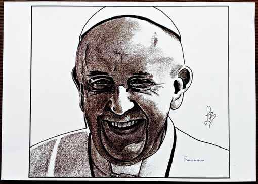 Papa Francesco, opera di Lorenzo Barruscotto Papa Francesco, opera di Lorenzo Barruscotto