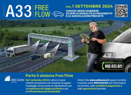 Asti-Cuneo: da oggi è attivo il sistema di pagamento Free Flow Asti-Cuneo: da oggi è attivo il sistema di pagamento Free Flow