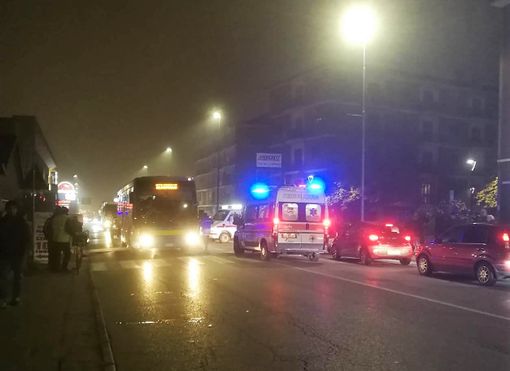 I rilievi della Polizia Municipale subito dopo il doppio investimento