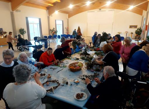 Alcune immagini relative l'attività svolta presso la Rsa sandamianese