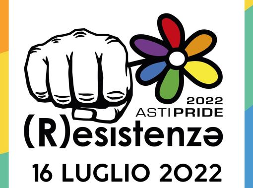 Il logo ufficiale dell'Asti Pride 2022