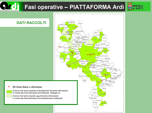Aree dismesse ed inutilizzate: un patrimonio da valorizzare con "Ardì", la nuova piattaforma della Provincia di Asti
