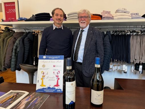 Claudio Bruno con il titolare di Mister&Co Claudio Bruno con il titolare di Mister&Co