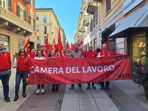 Alcune immagini della manifestazione (Cgil Asti)