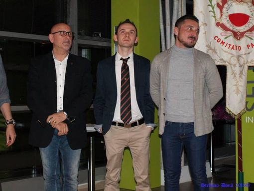 Valerio Sabatini (a sinistra) alla consegna del premio Mara Sillano Valerio Sabatini (a sinistra) alla consegna del premio Mara Sillano