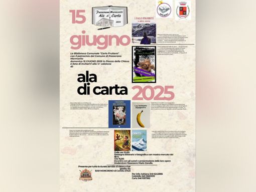 A Passerano torna "Ala di carta", un giorno tra libri e autori A Passerano torna "Ala di carta", un giorno tra libri e autori