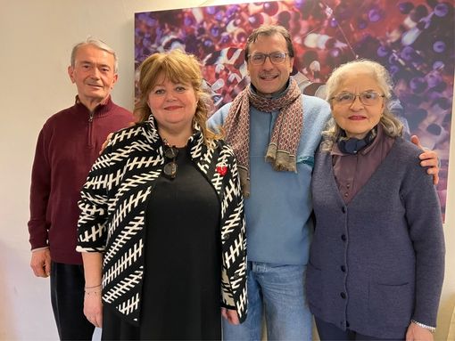 Associati Magmax con Tomalino (al centro): Franco Monti, Nicoletta Raiti, Mirella Zitti