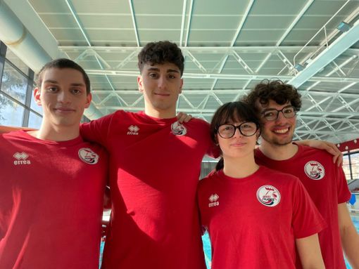 da sinistra Davide Principato, Tommaso Dadone, Egle Pintimalli e Filippo Ponassi da sinistra Davide Principato, Tommaso Dadone, Egle Pintimalli e Filippo Ponassi