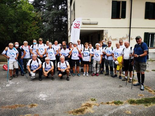 I partecipanti della marcia a Villa Quaglina