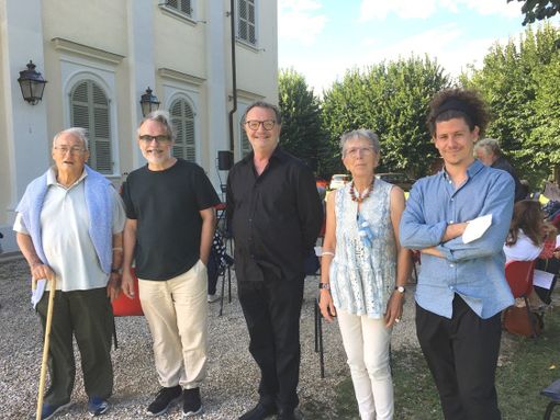 Happy Ruggiero (a sinistra), Mario Nosengo, Mirella Torta al debutto di "senzasipario" con Francesco Visconti e Lorenzo Morra