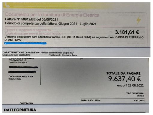 Il raffronto tra le bollette della luce di luglio 2021 e luglio 2022 Il raffronto tra le bollette della luce di luglio 2021 e luglio 2022