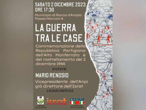 Rocca d’Arazzo ricorda la Repubblica Partigiana e il rastrellamento del 2 dicembre 1944 Rocca d’Arazzo ricorda la Repubblica Partigiana e il rastrellamento del 2 dicembre 1944