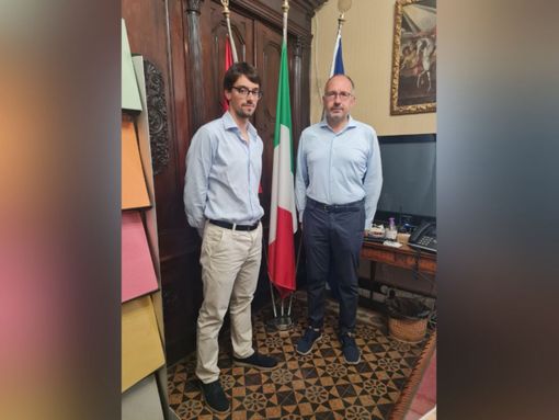 Il presidente del Consiglio comunale Federico Garrone e il sindaco Maurizio Rasero