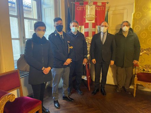 Ricevuti in Municipio i neo pensionati della Questura di Asti