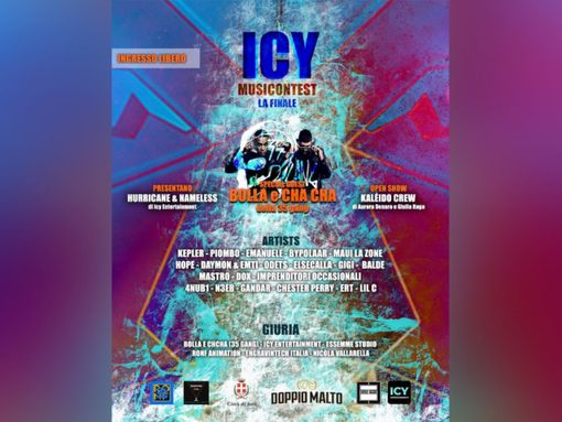 La locandina dell'iniziativa promossa da Icy Entertainment