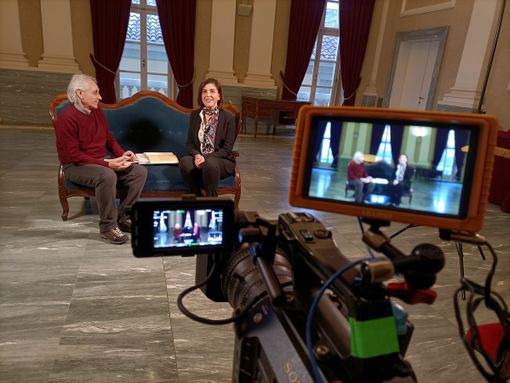 Il regista Gianfranco Anzini e Manuela Furnari