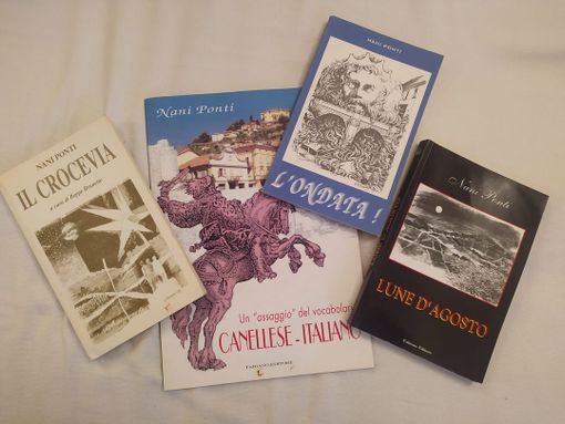 Alcuni dei libri scritti da Nani Ponte (immagine tratta dalla pagina Facebook "Memoria Viva Canelli") Alcuni dei libri scritti da Nani Ponte (immagine tratta dalla pagina Facebook "Memoria Viva Canelli")
