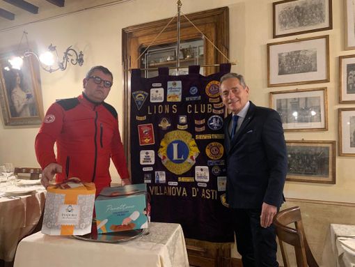 Il presidente Ligresti e Stefano Robino alla lotteria dei panettoni