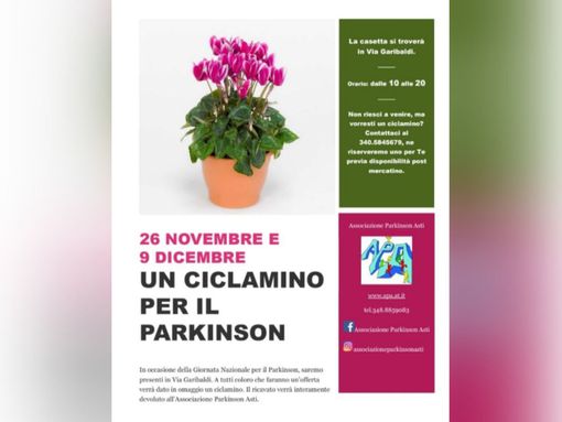 La locandina dell'iniziativa dell'Associazione Parkinson Asti