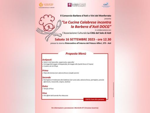 La locandina del pranzo in programma sabato La locandina del pranzo in programma sabato