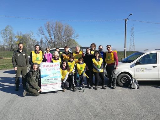 Intervento di pulizia della riserva naturale degli stagni di Belangero