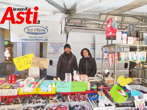 Lo storico banco del mercato di Asti "Solofferte", cosmetici e prodotti per l'igiene, chiuderà a fine anno Lo storico banco del mercato di Asti "Solofferte", cosmetici e prodotti per l'igiene, chiuderà a fine anno