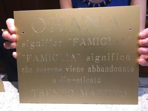 Targa in memoria di Matteo Trento