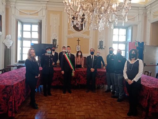 Un momento della visita Un momento della visita