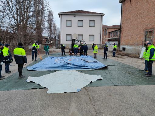 Nuovi volontari della protezione civile di Asti al lavoro