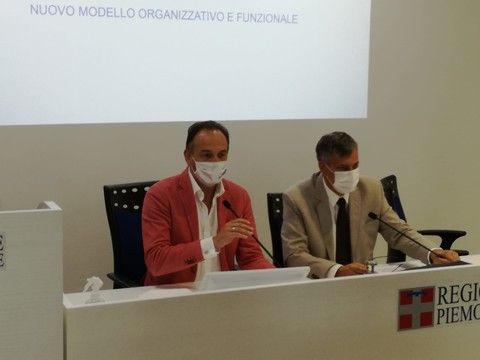 Il presidente Cirio e l'assessore regionale alla Sanità Icardi Il presidente Cirio e l'assessore regionale alla Sanità Icardi