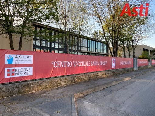 Il centro vaccinale di Asti