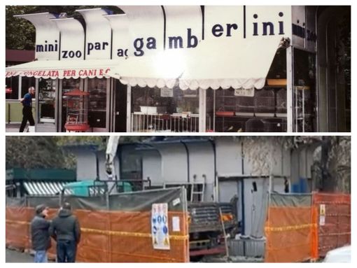 In demolizione lo storico chiosco 'Gamberini' ai giardini pubblici di Asti. Da tempo i cittadini chiedevano la riqualificazione [VIDEO]