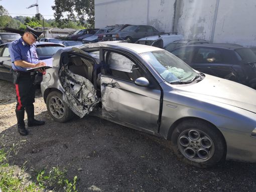 La Alfa 147 incidentata