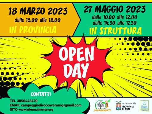 Open Day al Campeggio di Roccaverano per scoprire le proposte dell'edizione 2023 Open Day al Campeggio di Roccaverano per scoprire le proposte dell'edizione 2023