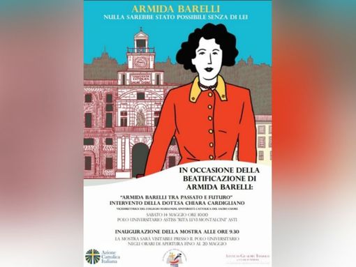La locandina della mostra in programma presso l'Università di Asti La locandina della mostra in programma presso l'Università di Asti