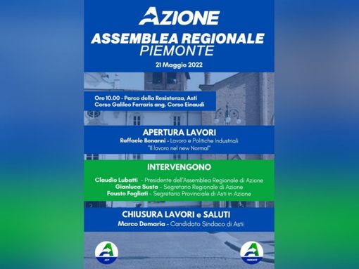 La locandina dell'assemblea regionale di Azione La locandina dell'assemblea regionale di Azione