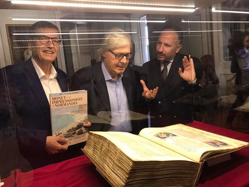 Vittorio Sgarbi con Mario Sacco e Maurizio Rasero