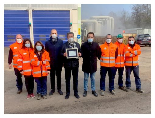 I dipendenti di GAIA che lavorano all’impianto di San Damiano