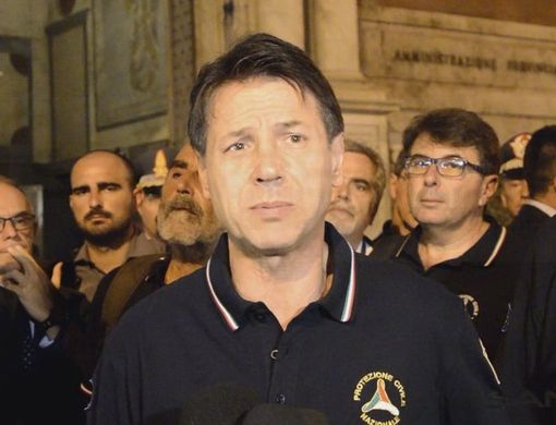 Un'immagine d'archivio del premier Conte Un'immagine d'archivio del premier Conte