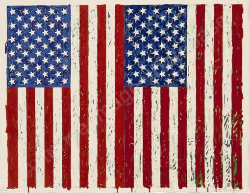 Quadro rielaborazione della bandiera USA