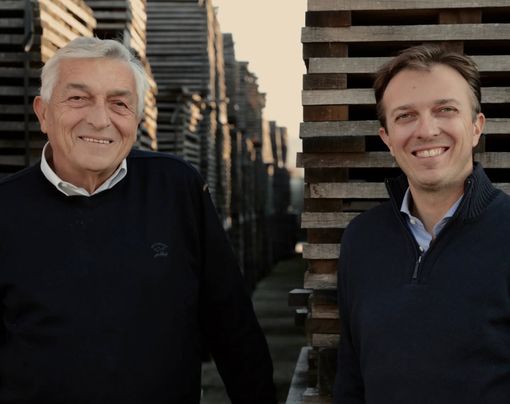 Eugenio Gamba ritratto con il figlio Mauro