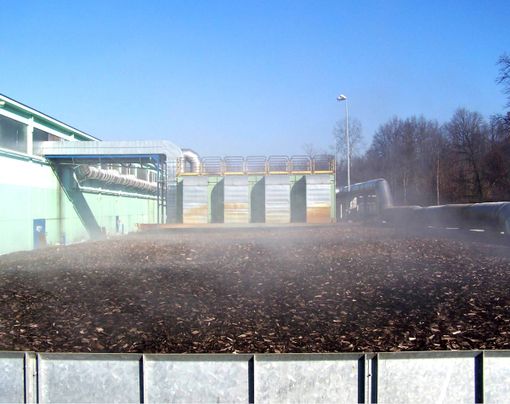 Un immagine dell'impianto di compostaggio