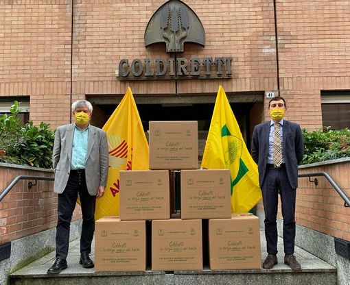 Coldiretti consegna strenne della solidarietà alle famiglie bisognose con prodotti Made in Italy