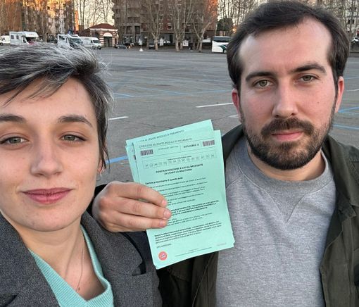 Vittoria Briccarello e Mauro Bosia, consiglieri comunali di "Uniti si può", con la multa Vittoria Briccarello e Mauro Bosia, consiglieri comunali di "Uniti si può", con la multa