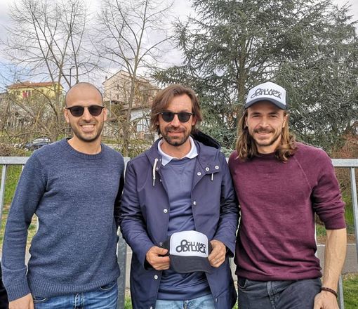 Pirlo con gli Amici di Luca