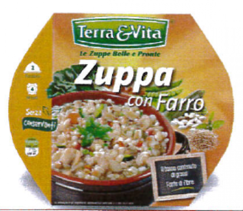 Richiamato lotto di zuppa con farro per possibile rischio microbiologico Richiamato lotto di zuppa con farro per possibile rischio microbiologico